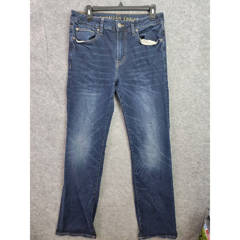 American Eagle Jeans Mens 32x34 Blue Original Bootcut Stretch Denim Airflex+